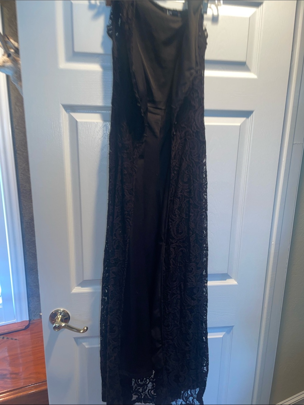 Chesley Black Lace Maxi Dress - Sleeveless Evening Gown or cover up.  Stunning